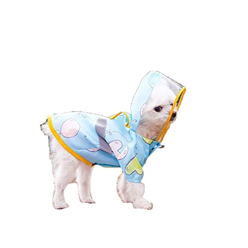 ENDBAG Starker wasserdichter Hunderegenmantel, leichte wasserdichte Hundemanteljacke mit Beinen, Verstellbarer Hunderegenumhang mit reflektierenden Streifen(Color:5,Size:XS) von ENDBAG