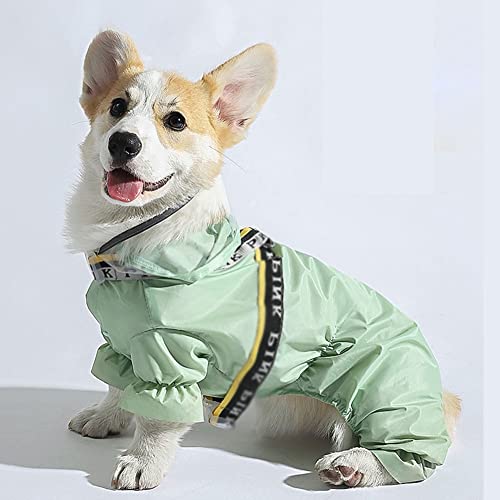 ENDBAG hundejacke 带腿的小型犬防水雨衣, 带反光条带孔的可调节幼犬雨衣, 适用于小型犬幼犬(Color:3,Size:2XL) von ENDBAG