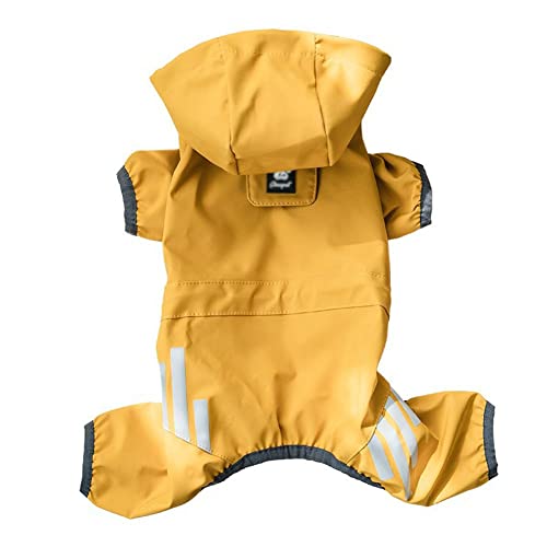 ENDBAG hundejacke Hunde-Regenmantel, wasserdichter Hunde-Kapuzenpullover, Hunde-Regenumhang mit reflektierendem Band und Stretch-Verschluss-Design für kleine und mittelgroße Welpen(Color:1,Size:XXL) von ENDBAG