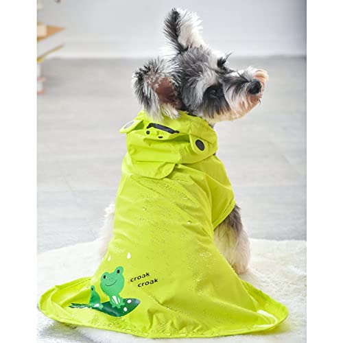 ENDBAG hundejacke Hunderegenmantel, wasserdichter Hunderegenmantel mit Kapuze und reflektierenden Streifen, Leichter, Verstellbarer Haustier-Regenumhang(Color:L,Size:) von ENDBAG