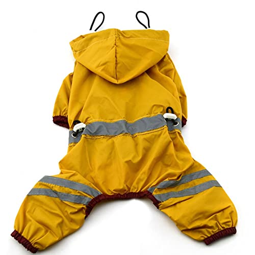 ENDBAG hundejacke Starker wasserdichter Hunderegenmantel, leichte wasserdichte Hundemanteljacke mit Beinen, Verstellbarer Hunderegenumhang mit reflektierenden Streifen(Color:2,Size:L) von ENDBAG