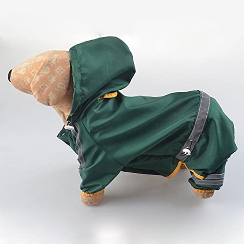 ENDBAG hundejacke Starker wasserdichter Hunderegenmantel, leichte wasserdichte Hundemanteljacke mit Beinen, Verstellbarer Hunderegenumhang mit reflektierenden Streifen(Color:3,Size:L) von ENDBAG