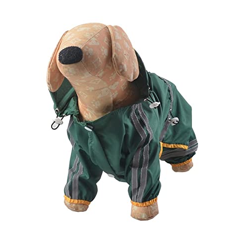 ENDBAG hundejacke Starker wasserdichter Hunderegenmantel, leichte wasserdichte Hundemanteljacke mit Beinen, Verstellbarer Hunderegenumhang mit reflektierenden Streifen(Color:3,Size:M) von ENDBAG