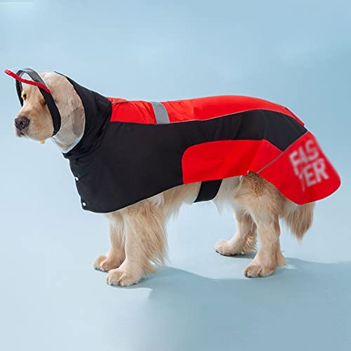 ENDBAG hundejacke Verstellbarer, wasserdichter Regenmantel für Hunde mit Kapuze, reflektierender Hunde-Regenmantel, Hunde-Regenmantel, kleine, mittelgroße und große Hunde (XL, Blau)(Color:3,Size:4XL) von ENDBAG