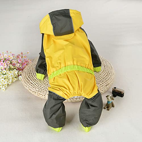 ENDBAG hundejacke Wasserdichter Welpen-Regenmantel für kleine und mittelgroße Hunde mit Kapuze, Umhang mit reflektierendem Band, ideal für Spaziergänge im Freien(Color:3,Size:10) von ENDBAG