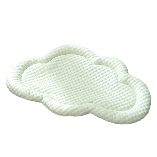 ENGEL WEMANG Hundematte Hundebett für den Sommergebrauch Kühle Empfindung Leicht zu reinigen (Wolkenform M-65cm x 45cm, grün) von ENGEL WEMANG