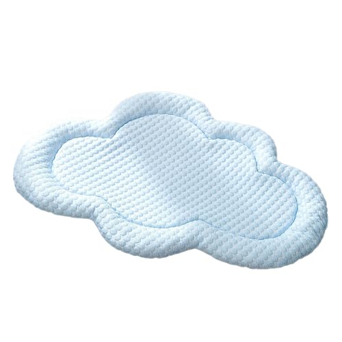 ENGEL WEMANG Hundematte Hundebett für den Sommergebrauch Kühle Empfindung Leicht zu reinigen (Wolkenform S-55cm x 38cm, blau) von ENGEL WEMANG