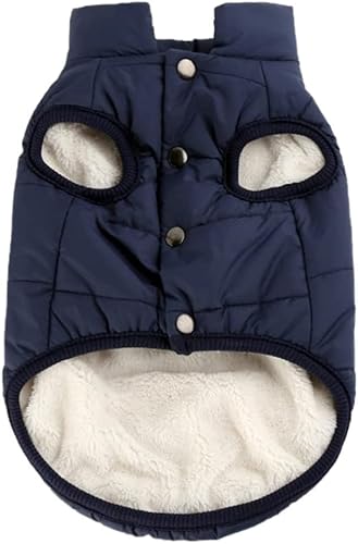 Hundebekleidung Winter Baumwollweste Wintermantel Warme Hundebekleidung Medium Large XS-3XL Camping Walk Outing (L-Navy) von ENGEL WEMANG