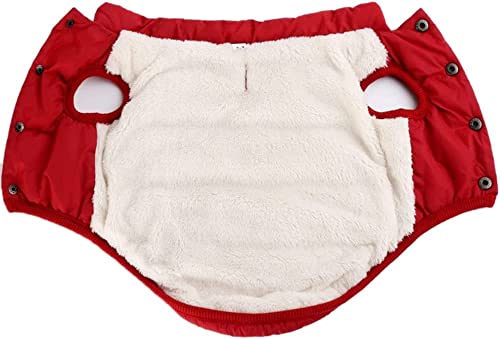 Hundebekleidung Winter Baumwollweste Wintermantel Warme Hundebekleidung Medium Large XS-3XL Camping Walk Outing (L-Rot) von ENGEL WEMANG