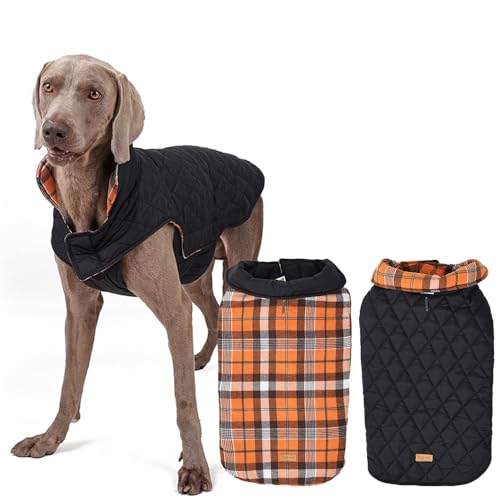 Hundemantel für Hunde,Beidseitig lieferbar,hundewintermantel,Hundejacke Anti-Spritzwasser Schwarz S von ENGEL WEMANG