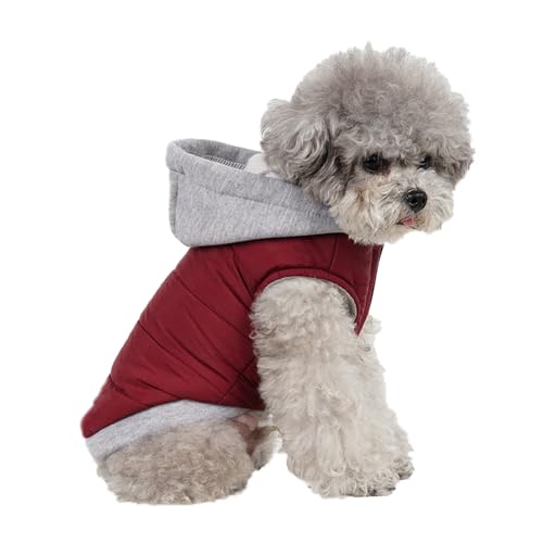 Hundepullover für Hunde,Samtfutter,hundewintermantel,Hundejacke Anti-Spritzwasser rot XXL von ENGEL WEMANG