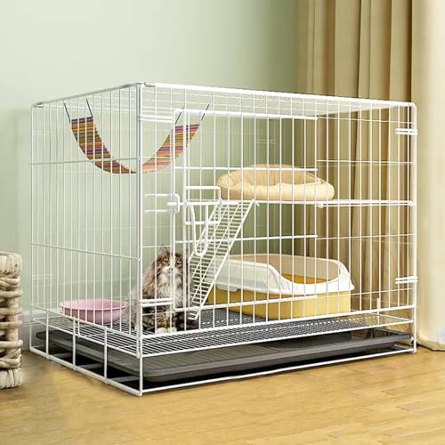 Katzenmöbel, Katzenschlafsessel, Innengehege mit Tablett, Katzenkäfig, Katzengehege, faltbar, Reise for 1-2 Katzen, Frettchen, Chinchilla, Kaninchen, Kleintiere von ENSDIEPLS