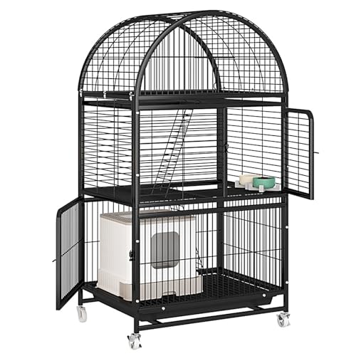 Katzenmöbel, Katzenschlafsessel, Katzenkäfig, Katzengehege for den Innenbereich, Katzenlaufstall, Zwinger mit Rädern, Katzengehege for den Außenbereich for 1–2 Katzen, Frettchen, Chinchilla, Kaninchen von ENSDIEPLS