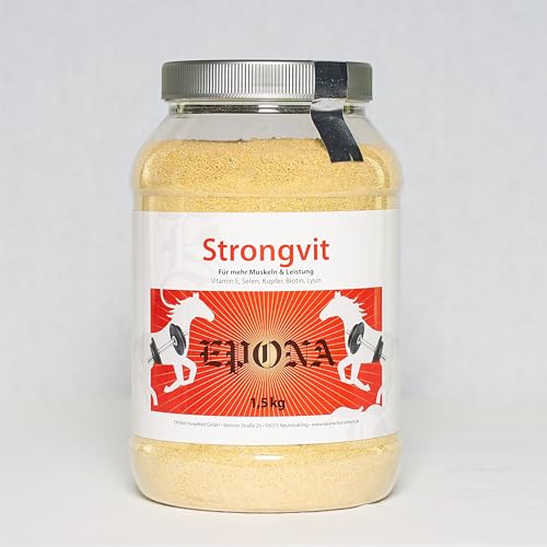 EPONA Strongvit, speziell für Pferd, mehr Muskeln durch 50 mg Selen - hochdosiert bei Mangelsituation, hohe Vitamin E-Gehalt, Muskelaufbau, von EPONA