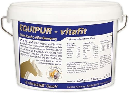 EQUIPUR Vitafit 3kg - Immunsystem - wertvolle Zellschutzsubstanzen Sorgen für eine Starke Abwehr sowie aktive Muskeln und Gelenke. von EPONA