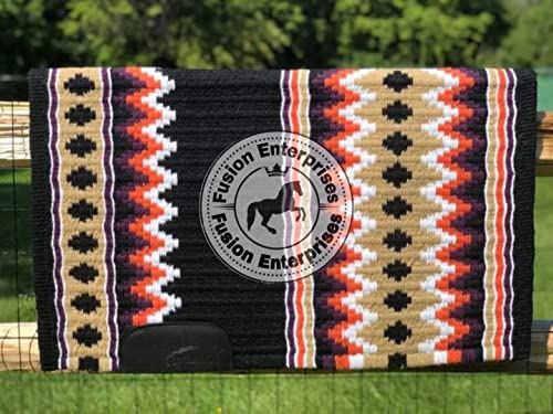 EQUIEMPRESS Horse Western Sattelunterlage Western Ranch/Westernsatteldecke aus Neuseelandwolle, Top Wool Pad Sensor Flex (Anpassung möglich) A4 (34" x 42") von EQUIEMPRESS