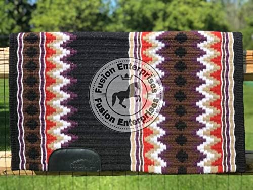 EQUIEMPRESS Sattelunterlage Western Ranch/Westernsatteldecke aus Neuseelandwolle, Top Wool Pad Sensor Flex (Anpassung möglich) A-01 (34" x 42") von EQUIEMPRESS