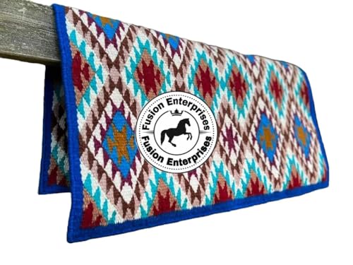 EQUIEMPRESS Sattelunterlage Western Ranch/Westernsatteldecke aus Neuseelandwolle, Top Wool Pad Sensor Flex (Anpassung möglich) A-123 (32" x 32") von EQUIEMPRESS