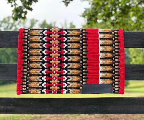 EQUIEMPRESS Sattelunterlage Western Ranch/Westernsatteldecke aus Neuseelandwolle, Top Wool Pad Sensor Flex (Anpassung möglich) A400 (34" x 33") von EQUIEMPRESS