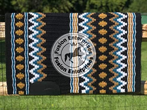 EQUIEMPRESS Sattelunterlage Western Show/Westernsatteldecke aus Neuseelandwolle, Top Wool Pad Sensor Flex (Anpassung möglich) A-17 (34" x 42") von EQUIEMPRESS