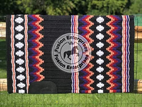 EQUIEMPRESS Sattelunterlage Western Show/Westernsatteldecke aus Neuseelandwolle, Top Wool Pad Sensor Flex (Anpassung möglich) A-18 (34" x 40") von EQUIEMPRESS