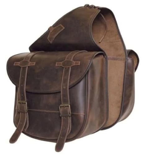 EQUIEMPRESS Western Satteltasche aus Leder für Pferde | Reitspaß, Wanderritt, geeignet für Reiten und Fassrennen | Satteltasche mit verstellbarem Riemen, Größe: 10"x10"x3" AZ-01 von EQUIEMPRESS