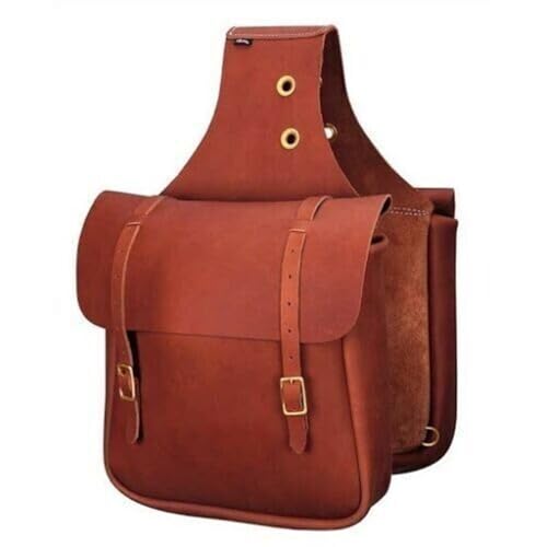 EQUIEMPRESS Western Satteltasche aus Leder für Pferde | Reitspaß, Wanderritt, geeignet für Reiten und Fassrennen | Satteltasche mit verstellbarem Riemen, Größe: 10"x10"x3" AZ-05 von EQUIEMPRESS