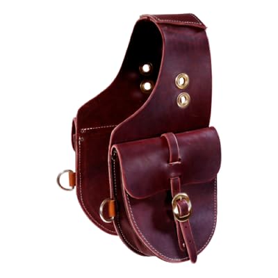 EQUIEMPRESS Western Satteltasche aus Leder für Pferde | Reitspaß, Wanderritt, geeignet für Reiten und Fassrennen | Satteltasche mit verstellbarem Riemen, Größe: 10"x10"x3" AZ-72 von EQUIEMPRESS