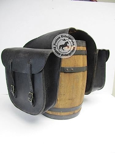 EQUIEMPRESS Western Satteltasche aus Leder für Pferde | Reitspaß, Wanderritt, geeignet für Reiten und Fassrennen | Satteltasche mit verstellbarem Riemen, Größe: 10"x10"x3" AZ-95 von EQUIEMPRESS