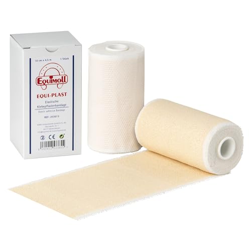 EQUIMOLL Equi-Plast Elastische Klebebinde für Pferde, Klebebandage für Versorgung von Verletzungen und Schürfungen 10cm x 4,5m von EQUIMOLL