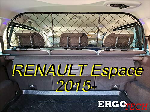 ERGOTECH Trennnetz Trenngitter kompatibel mit RENAULT Espace (ab BJ 2015), RDA65-M8, für Hunde und Gepäck von ERGOTECH