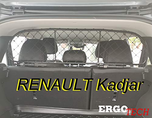 ERGOTECH Trennnetz Trenngitter kompatibel mit RENAULT Kadjar, RDA65-S, für Hunde und Gepäck von ERGOTECH