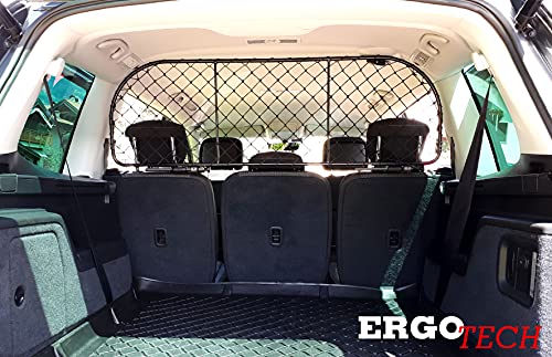 ERGOTECH Trennnetz Trenngitter kompatibel mit SEAT Alhambra RDA65-XXL, für Hunde und Gepäck. Sicher, komfortabel für Ihren Hund, garantiert! von ERGOTECH