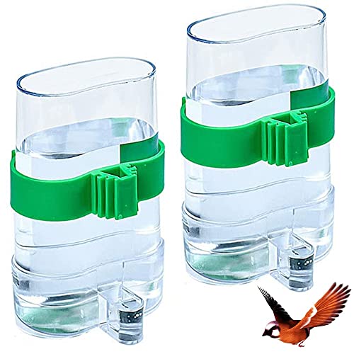 Vögel Automatischer Wasserspender, 2 Stück Papageien tränke, Wasserspender Vogel Automatisch, Papageien Futterspender Für Voliere,wellensittiche, Nymphensittiche, Papageien 13.4 x 7.5 x 3.2 cm von WEIWUXIAN