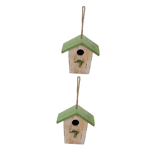 2 Stück Vogelnest-Vogelhäuschen aus Holz for Außenfenster, Vogelhäuschen, Volierenkäfig, hängendes Vogelhaus for den Außenbereich, Vogelhaus aus Holz im Freien, Papageienhaus, Vogelhäuschen aus Holz, von ERICAT