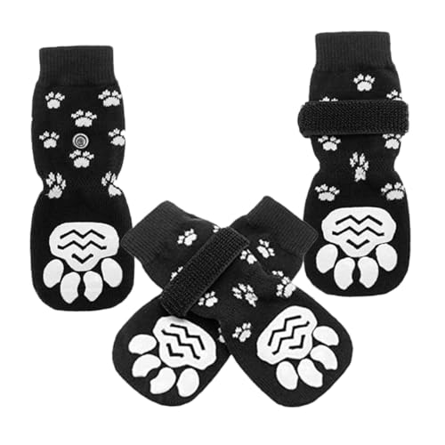 ERINGOGO 2 Paare Anti-Rutsch-Hundesocken Hundezehengriffe Keine Hundesocken Anti-Hunde-Socken Schuhe für hundepfoten Dog Socks auswechselbarer Hundepfotenschutz Socken für Hunde Nylon von ERINGOGO