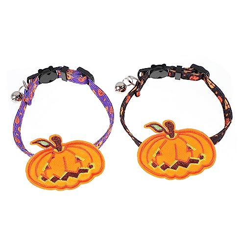 ERINGOGO 2stücke Halloween Kürbis Design Haustierhalsbänder Komfortabel Und Langlebig Für Festliche Anlässe Und Fotoshootings Geeignet Für Katzen Und Kleine Hunde ERINGOGO 2stücke Halloween Kürbis Design Haustierhalsbänder Komfortabel Und Langlebig Für Festliche Anlässe Und Fotoshootings Geeignet Für Katzen Und Kleine Hunde von ERINGOGO