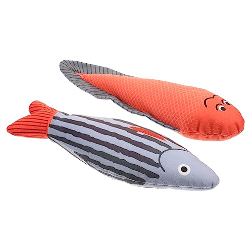 ERINGOGO 2 Stück Simuliertes Fischspielzeug Katzenspielzeug Interaktiv Interaktives Katzenspielzeug Katzenminze Spielzeugkatze Plüsch Kätzchenspielzeug Polyester ERINGOGO 2 Stück Simuliertes Fischspielzeug Katzenspielzeug Interaktiv Interaktives Katzenspielzeug Katzenminze Spielzeugkatze Plüsch Kätzchenspielzeug Polyester von ERINGOGO