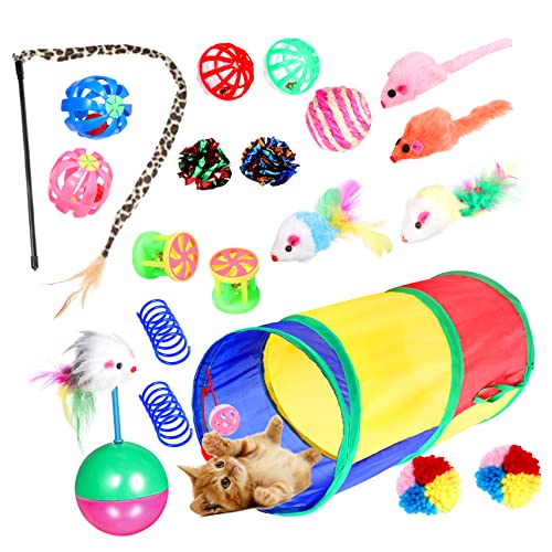 ERINGOGO 20 Stück Katzen- -Set für anregend drinnen Interaktives Katzenspielzeug Tunnel Crinkle Cat - Crinkle Cat Toy Kätzchen Stoff ERINGOGO 20 Stück Katzen- -Set für anregend drinnen Interaktives Katzenspielzeug Tunnel Crinkle Cat - Crinkle Cat Toy Kätzchen Stoff von ERINGOGO