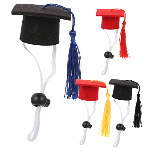 ERINGOGO 4stücke Haustier Abschlusskappen Mit Fransen Niedliche Hüte Für Hunde Und Katzen Accessoires Für Haustiergraduierungen Und Fotoshootings ERINGOGO 4stücke Haustier Abschlusskappen Mit Fransen Niedliche Hüte Für Hunde Und Katzen Accessoires Für Haustiergraduierungen Und Fotoshootings von ERINGOGO