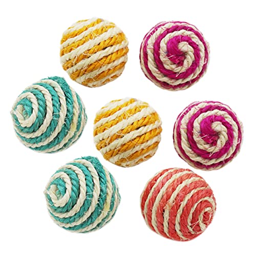 ERINGOGO 7 Stück Katzenspielzeugball Kratzspielzeug für Katzen Kratzer Katze kauen Kratzen Katzenspiele Kratzball für Haustiere Katzen-Teaser Ballspielzeug für Katzen Sisal Zufällige Farbe ERINGOGO 7 Stück Katzenspielzeugball Kratzspielzeug für Katzen Kratzer Katze kauen Kratzen Katzenspiele Kratzball für Haustiere Katzen-Teaser Ballspielzeug für Katzen Sisal Zufällige Farbe von ERINGOGO