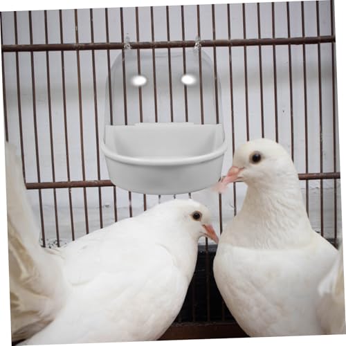 ERINGOGO Hängende Vogelbadewanne für Kleine Vögel Kunststoff Weiß mit Abdeckung Vogelbad Käfig Zubehör Geeignet für Kanarien Wellensittiche Papageien ERINGOGO Hängende Vogelbadewanne für Kleine Vögel Kunststoff Weiß mit Abdeckung Vogelbad Käfig Zubehör Geeignet für Kanarien Wellensittiche Papageien von ERINGOGO