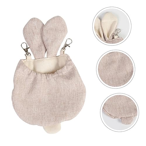 ERINGOGO Hängendes Nest Für Kleine Haustiere Multifunktionale Hängematte Im Hasenohr Design Für Hamster Meerschweinchen Und Andere Kleintiere Beige von ERINGOGO