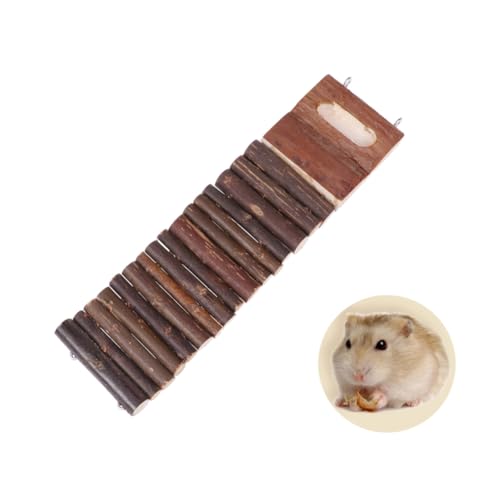 ERINGOGO Hamster Kletterleiter aus Holz Kauspielzeug für Hamster Vögel und Nager Flexibles für Käfige Klettern und Fördert Spielverhalten ERINGOGO Hamster Kletterleiter aus Holz Kauspielzeug für Hamster Vögel und Nager Flexibles für Käfige Klettern und Fördert Spielverhalten von ERINGOGO