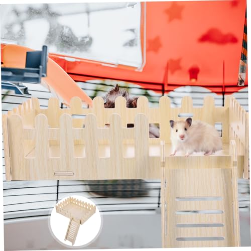 ERINGOGO Hamsterplattform aus Holz mit Kletterleiter Langlebiges Bissfestes Kleintierspielzeug für Hamsterkäfig Praktisches Klettergerüst und Spielstand für Kleine Haustiere ERINGOGO Hamsterplattform aus Holz mit Kletterleiter Langlebiges Bissfestes Kleintierspielzeug für Hamsterkäfig Praktisches Klettergerüst und Spielstand für Kleine Haustiere von ERINGOGO