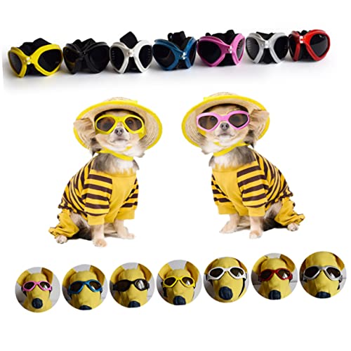 ERINGOGO Haustiere Dreieckige Hundesonnenbrille Und Katzensonnenbrille UV Schutz Modisches Design Für Hunde Und Katzen Für Ausflüge von ERINGOGO