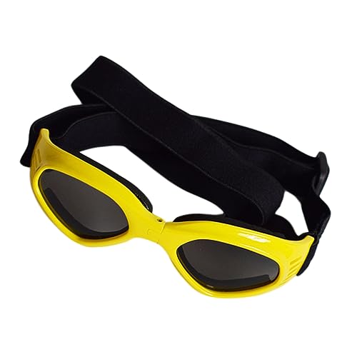 ERINGOGO Hundesonnenbrille Für Haustiere Modische Gelbe Dreieck Für Hunde Und Katzen UV Schutz Haustierbrille Für Outdoor Aktivitäten von ERINGOGO