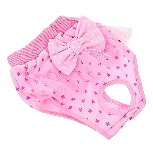 ERINGOGO Hundewindeln Für Hündinnen Wiederverwendbare Waschbare Und Hochsaugfähige Pet Panties Für Läufige Hündinnen Und Untrainierte Welpen Mit Schleifen Design von ERINGOGO