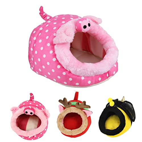 ERINGOGO Mini Warm Sleep Haustierbett Für Kleintiere Pinkes Design Für Hamster Igel Eichhörnchen Mäuse Und Ratten S Weiches Und Bequemes Kissen von ERINGOGO