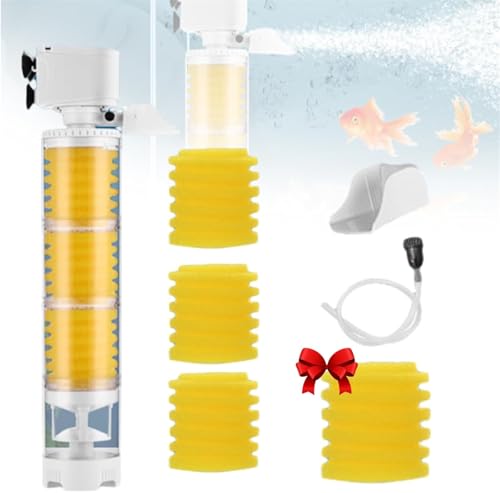 ERISAMO Ultimate Tank Filter, Fishtopia Ultimate Tank Filter, Fish Tank Vacuum Filter, 3-in-1 Biochemical Sponge Filter for Aquarium, Filtration, Oxygenation,Circulation (35W - 1800L/H) von ERISAMO